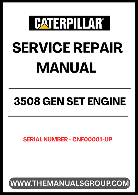 Enhance your maintenance capabilities with the CAT 3508 Gen Set Engine Service Repair Manual, specifically designed for serial numbers CNF00001 and up. This comprehensive guide provides detailed instructions and insights to ensure your engine operates at peak performance, minimizing downtime and maximizing efficiency.