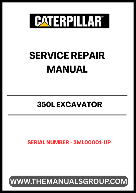  Enhance your maintenance capabilities with the CAT 350L Excavator Service Repair Manual, specifically designed for serial numbers 3ML00001 and up. This comprehensive guide provides detailed instructions and diagrams, ensuring you have the right information at your fingertips to keep your excavator running smoothly.