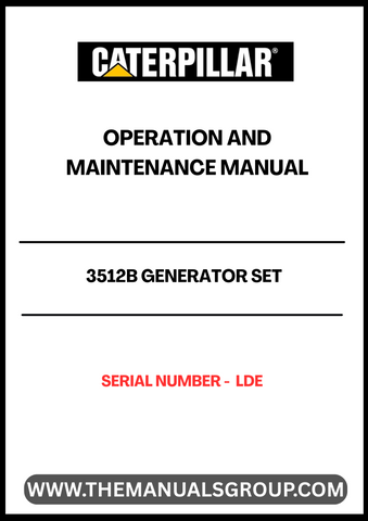 Discover the essential CAT 3512B Generator Set Operation and Maintenance Manual, designed specifically for serial number LDF. This comprehensive guide provides detailed instructions and insights to ensure optimal performance and longevity of your generator set.