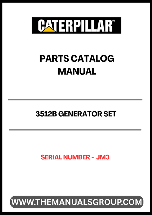 Discover the essential CAT 3512B Generator Set Parts Catalog Manual, designed specifically for serial number JM3. This comprehensive manual serves as a vital resource for maintenance and repair, ensuring your generator operates at peak performance. With detailed diagrams and part specifications, you can easily identify and source the components you need.