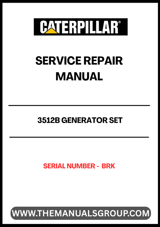 The CAT 3512B Generator Set Service Repair Manual is an essential resource for maintaining and troubleshooting your generator. Designed specifically for the CAT 3512B model, this manual provides detailed instructions and diagrams to ensure optimal performance and longevity of your equipment. With the serial number reference (S/N - BRK), you can easily locate the information relevant to your specific unit.