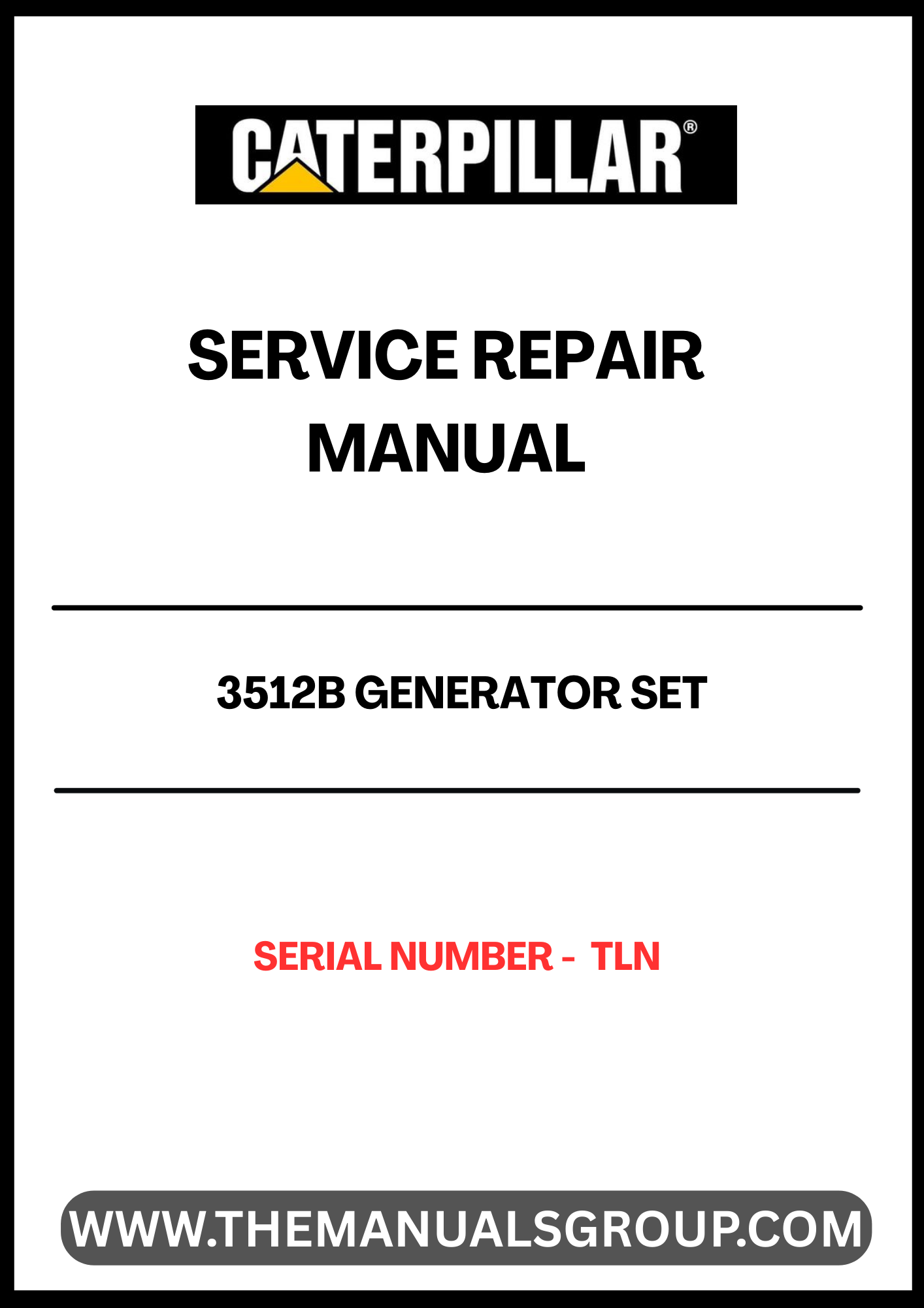 The CAT 3512B Generator Set Service Repair Manual is an essential resource for maintaining and troubleshooting your generator. Designed specifically for the CAT 3512B model, this manual provides detailed instructions and diagrams to ensure optimal performance and longevity of your equipment. With the serial number TLN, you can be confident that the information is tailored to your specific generator set.
