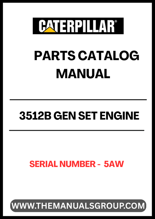 Discover the essential CAT 3512B Gen Set Engine Parts Catalog Manual, designed specifically for serial number 5AW. This comprehensive manual serves as a vital resource for technicians and engineers, providing detailed information on parts, specifications, and maintenance procedures to ensure optimal performance of your engine.