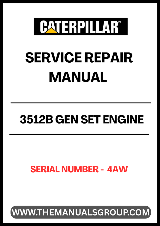 Discover the essential CAT 3512B Gen Set Engine Service Repair Manual, specifically designed for serial number 4AW. This comprehensive guide is your go-to resource for maintaining and repairing your engine, ensuring optimal performance and longevity. With detailed instructions and diagrams, you can tackle any service task with confidence.