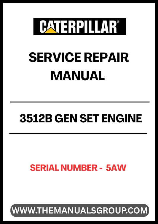 Discover the essential CAT 3512B Gen Set Engine Service Repair Manual, specifically designed for serial number 5AW. This comprehensive guide is your go-to resource for maintaining and repairing your engine, ensuring optimal performance and longevity.