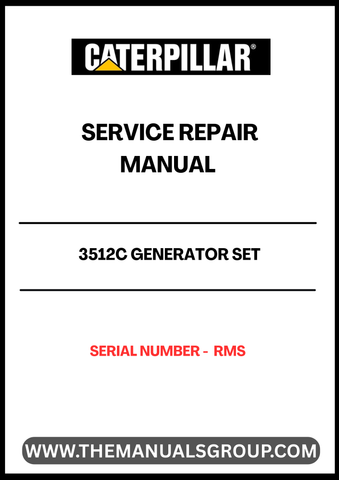 Discover the essential CAT 3512C Generator Set Service Repair Manual, designed specifically for serial number RMS. This comprehensive guide is your go-to resource for maintaining and troubleshooting your generator, ensuring optimal performance and longevity.