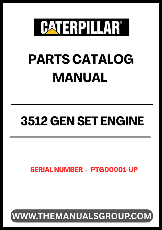 Enhance the performance and longevity of your CAT 3512 Gen Set with our comprehensive Engine Parts Catalog Manual, specifically designed for serial numbers PTG00001 and up. This manual serves as an essential resource for identifying and sourcing the right parts, ensuring your engine operates at peak efficiency.