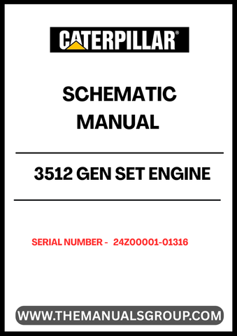 Discover the essential CAT 3512 Gen Set Engine Schematic Manual, designed specifically for serial numbers 24Z00001-01316. This comprehensive manual provides detailed schematics that are crucial for understanding the intricate workings of your engine, ensuring optimal performance and maintenance.