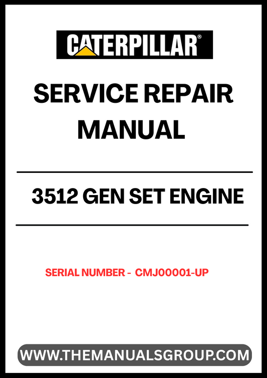 Unlock the full potential of your CAT 3512 Gen Set Engine with our comprehensive Service Repair Manual, specifically designed for serial numbers CMJ00001 and up. This manual is an essential resource for technicians and operators, providing detailed insights into maintenance, troubleshooting, and repair procedures tailored to your engine model.
