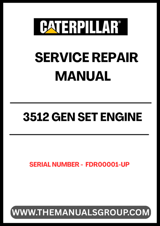 Unlock the full potential of your CAT 3512 Gen Set Engine with our comprehensive Service Repair Manual, designed specifically for serial numbers FDR00001 and up. This manual is an essential resource for technicians and operators, providing detailed instructions and insights to ensure optimal performance and longevity of your engine.