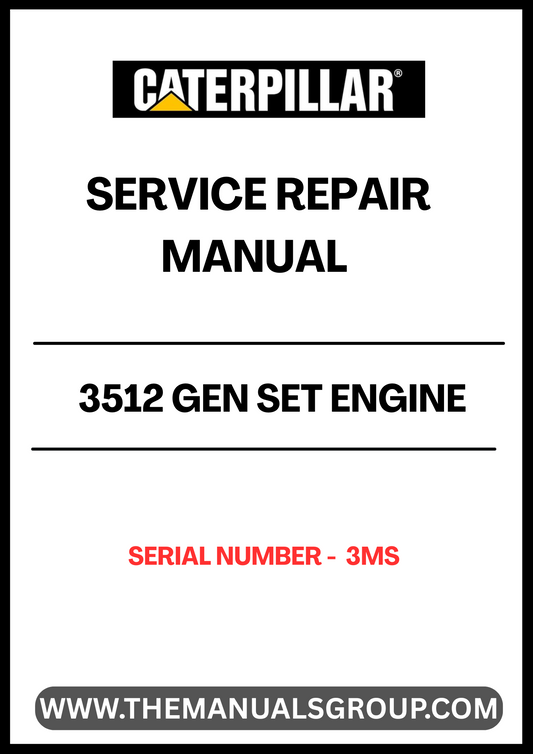 Discover the essential CAT 3512 Gen Set Engine Service Repair Manual, specifically designed for serial number 3MS. This comprehensive guide is your go-to resource for maintaining and repairing your engine, ensuring optimal performance and longevity. With detailed instructions and diagrams, you can tackle any service task with confidence.