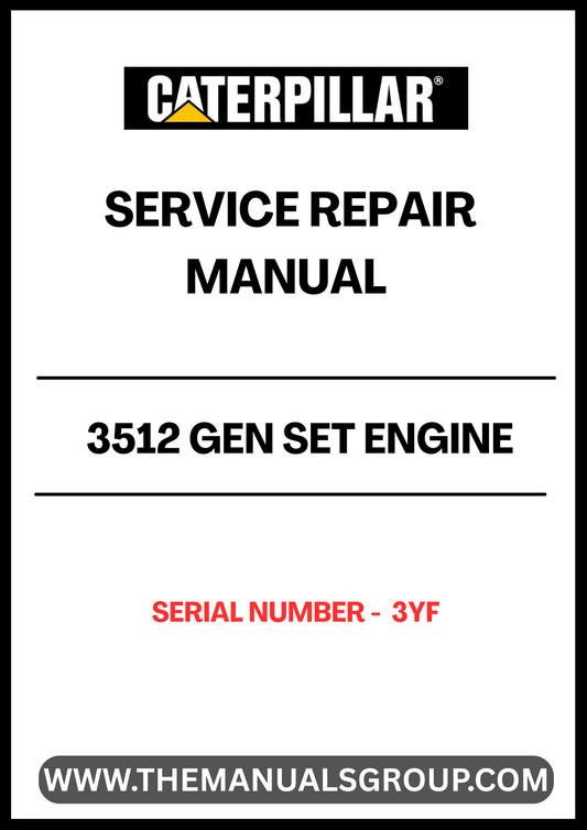 Unlock the full potential of your CAT 3512 Gen Set Engine with our comprehensive Service Repair Manual, specifically designed for serial number 3YF. This manual is an essential resource for technicians and operators, providing detailed insights into maintenance, troubleshooting, and repair procedures tailored to your engine model.