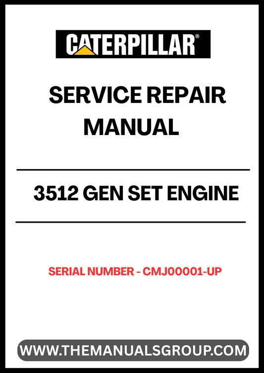Unlock the full potential of your CAT 3512 Gen Set Engine with our comprehensive Service Repair Manual, specifically designed for serial numbers CMJ00001 and up. This manual is an essential resource for technicians and operators, providing detailed insights into maintenance, troubleshooting, and repair procedures tailored to your engine model.
