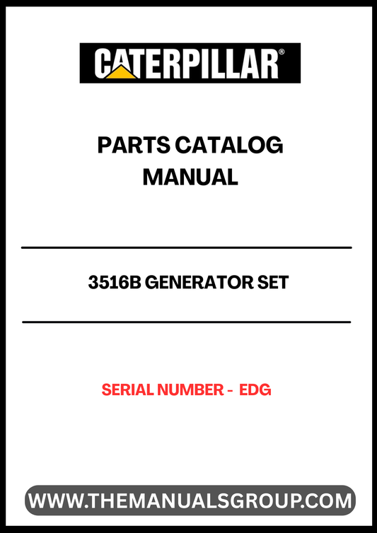 Discover the essential CAT 3516B Generator Set Parts Catalog Manual, specifically designed for serial number EDG. This comprehensive manual serves as a vital resource for technicians and operators, providing detailed information on parts, specifications, and maintenance procedures to ensure optimal performance of your generator set.
