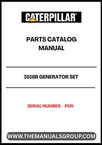Discover the essential CAT 3516B Generator Set Parts Catalog Manual, designed specifically for serial number PDR. This comprehensive manual serves as a vital resource for technicians and operators, providing detailed information on parts and components to ensure optimal performance and maintenance of your generator set.