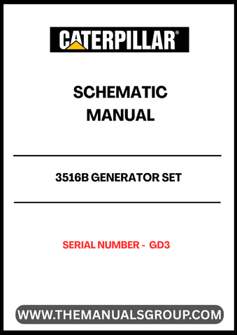 Discover the essential CAT 3516B Generator Set Schematic Manual, designed specifically for serial number GD3. This comprehensive manual provides detailed schematics that are crucial for understanding the intricate workings of your generator set, ensuring optimal performance and reliability.