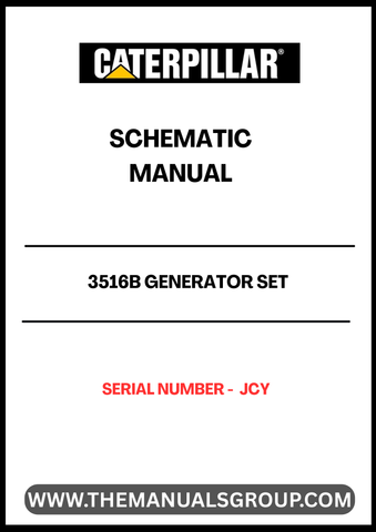 Discover the essential CAT 3516B Generator Set Schematic Manual, specifically designed for serial number JCY. This comprehensive manual provides detailed schematics that are crucial for understanding the intricate workings of your generator set, ensuring optimal performance and reliability.