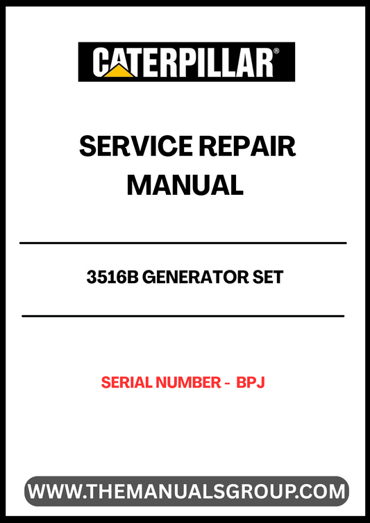 Discover the essential CAT 3516B Generator Set Service Repair Manual, designed specifically for serial number BPJ. This comprehensive guide is an invaluable resource for technicians and operators, providing detailed instructions and insights to ensure optimal performance and longevity of your generator set.