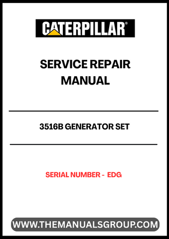 Discover the essential CAT 3516B Generator Set Service Repair Manual, designed specifically for serial number EDG. This comprehensive guide is your go-to resource for maintaining and troubleshooting your generator, ensuring optimal performance and longevity.