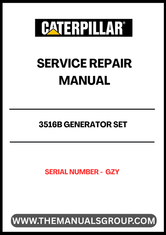 Ensure the longevity and optimal performance of your CAT 3516B Generator Set with our comprehensive Service Repair Manual. Designed specifically for serial number GZY, this manual provides detailed instructions and insights to help you troubleshoot and maintain your generator effectively.