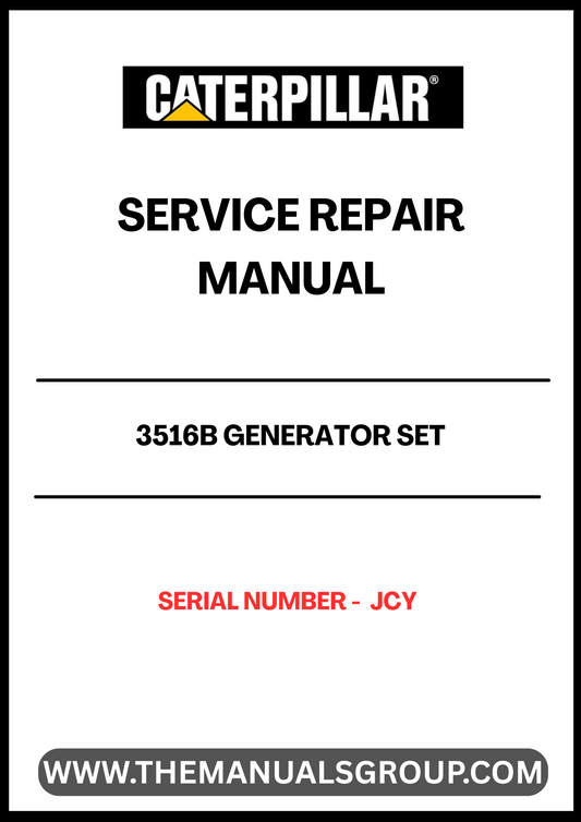 Discover the essential CAT 3516B Generator Set Service Repair Manual, specifically designed for serial number JCY. This comprehensive guide is your go-to resource for maintaining and troubleshooting your generator, ensuring optimal performance and longevity.