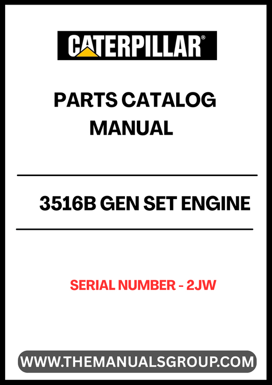 Discover the essential CAT 3516B Gen Set Engine Parts Catalog Manual, specifically designed for serial number 2JW. This comprehensive manual serves as a vital resource for technicians and engineers, providing detailed information on parts, specifications, and maintenance procedures to ensure optimal performance of your engine.