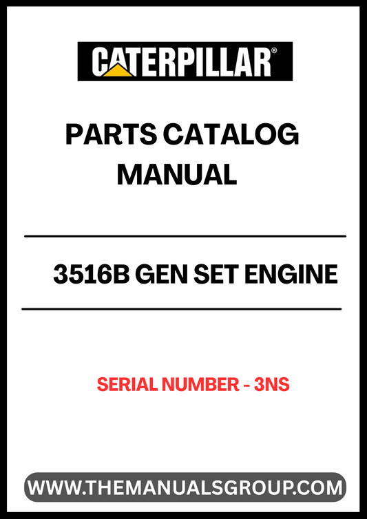 Discover the essential CAT 3516B Gen Set Engine Parts Catalog Manual, specifically designed for serial number 3NS. This comprehensive manual serves as a vital resource for technicians and engineers, providing detailed information on parts, specifications, and maintenance procedures to ensure optimal performance of your engine.