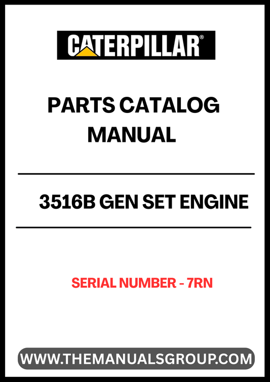 Discover the essential CAT 3516B Gen Set Engine Parts Catalog Manual, specifically designed for serial number 7RN. This comprehensive manual serves as a vital resource for technicians and engineers, providing detailed diagrams and specifications to ensure accurate maintenance and repairs.