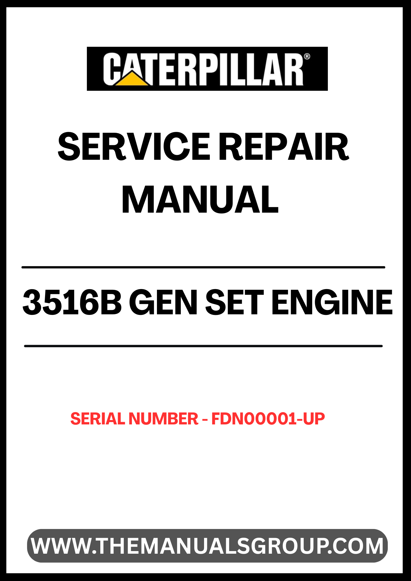 Unlock the full potential of your CAT 3516B Gen Set Engine with our comprehensive Service Repair Manual, designed specifically for serial numbers FDN00001 and up. This essential guide provides detailed instructions and insights, ensuring you have the knowledge needed to maintain and repair your engine effectively.