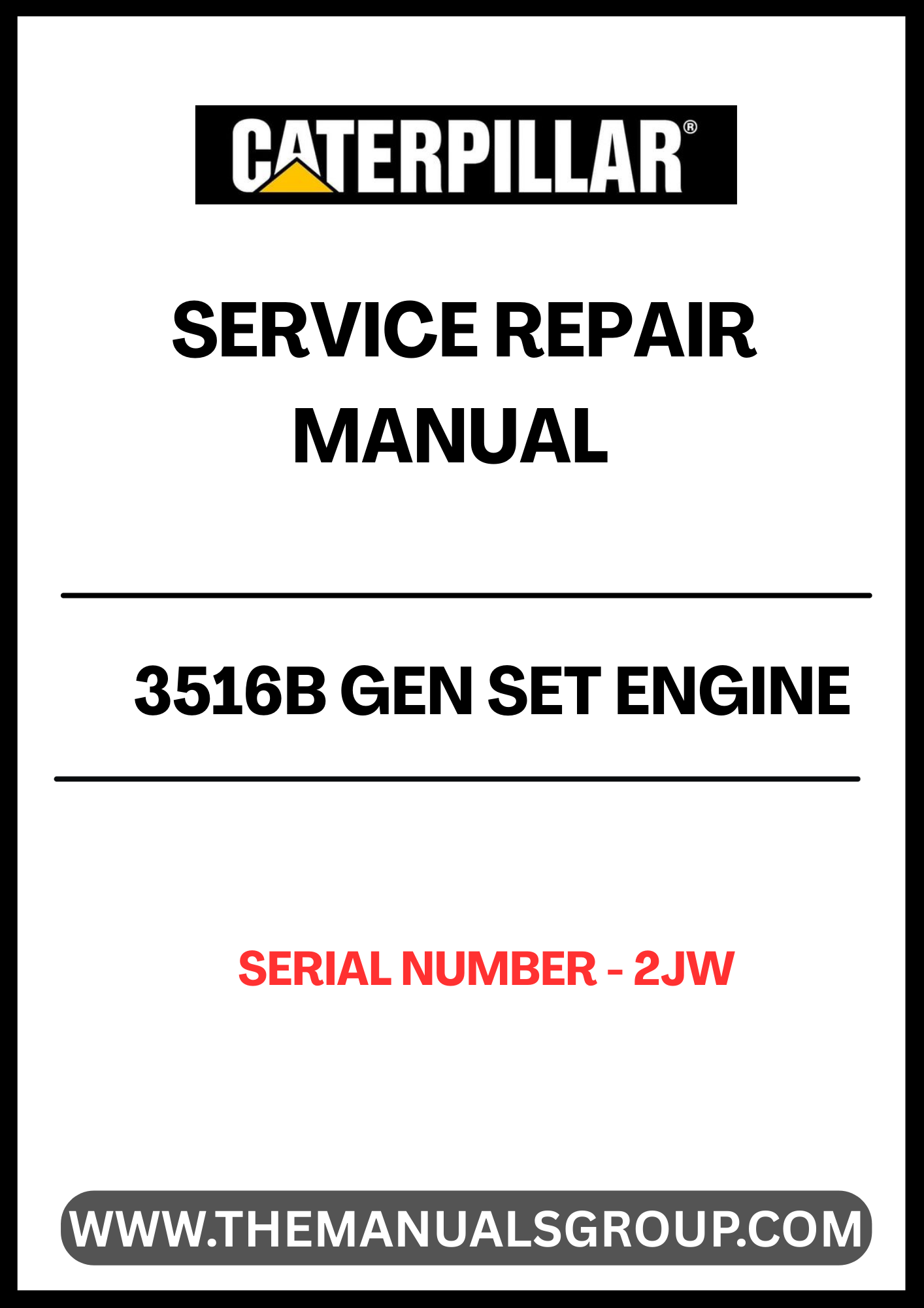 Discover the essential CAT 3516B Gen Set Engine Service Repair Manual, specifically designed for serial number 2JW. This comprehensive guide is an invaluable resource for technicians and engineers, providing detailed instructions and insights to ensure optimal performance and longevity of your engine.