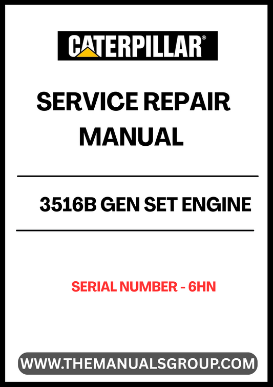  Ensure your CAT 3516B Gen Set Engine operates at peak performance with our comprehensive Service Repair Manual. Designed specifically for serial number 6HN, this manual provides detailed instructions and insights to help you troubleshoot and maintain your engine effectively.