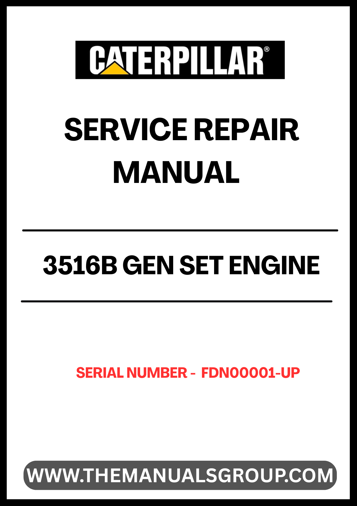 Unlock the full potential of your CAT 3516B Gen Set Engine with our comprehensive Service Repair Manual, specifically designed for serial numbers FDN00001 and up. This manual is an essential resource for technicians and operators, providing detailed insights into maintenance, troubleshooting, and repair procedures tailored to your engine model.