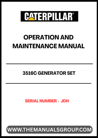 Discover the essential CAT 3516C Generator Set Operation and Maintenance Manual, specifically designed for serial number JDH. This comprehensive guide is your go-to resource for understanding the intricacies of your generator set, ensuring optimal performance and longevity.
