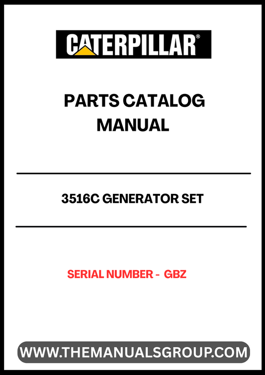 Discover the essential CAT 3516C Generator Set Parts Catalog Manual, designed specifically for serial number GBZ. This comprehensive manual serves as a vital resource for maintenance and repair, ensuring your generator operates at peak performance. With detailed diagrams and part specifications, you can easily identify and source the components you need.