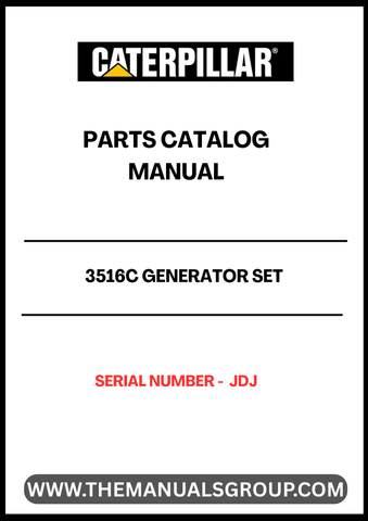 Discover the essential CAT 3516C Generator Set Parts Catalog Manual, specifically designed for serial number JDJ. This comprehensive manual serves as a vital resource for technicians and operators, providing detailed information on parts, specifications, and maintenance procedures to ensure optimal performance of your generator set.