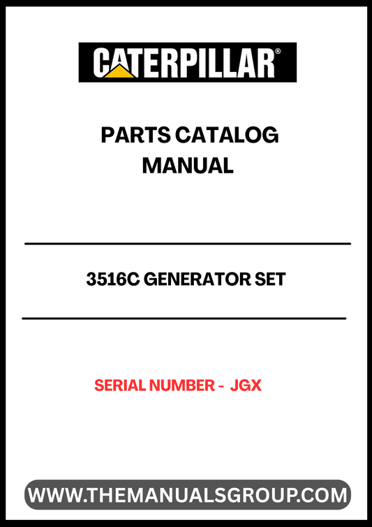 Discover the essential CAT 3516C Generator Set Parts Catalog Manual, designed specifically for serial number JGX. This comprehensive manual serves as a vital resource for maintenance and repair, ensuring your generator operates at peak performance. With detailed diagrams and part specifications, you can easily identify and source the components you need.