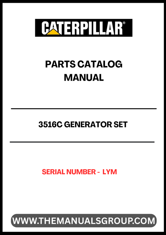 Discover the essential CAT 3516C Generator Set Parts Catalog Manual, designed specifically for serial number LYM. This comprehensive manual serves as a vital resource for maintenance and repair, ensuring your generator operates at peak performance. With detailed diagrams and part specifications, you can easily identify and order the components you need.