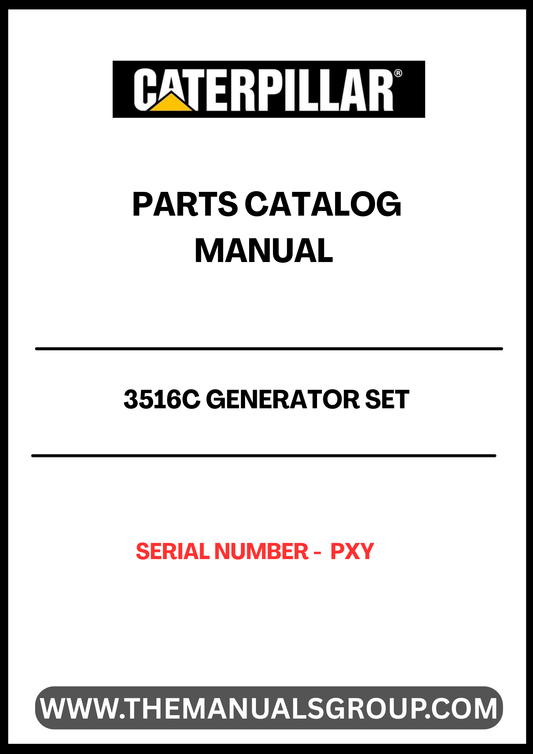 Discover the essential CAT 3516C Generator Set Parts Catalog Manual, designed specifically for serial number PXY. This comprehensive manual serves as a vital resource for maintenance and repair, ensuring your generator operates at peak performance. With detailed diagrams and part specifications, you can easily identify and source the components you need. 