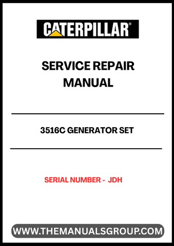 Discover the essential CAT 3516C Generator Set Service Repair Manual, designed specifically for serial number JDH. This comprehensive guide is your go-to resource for maintaining and troubleshooting your generator, ensuring optimal performance and longevity.