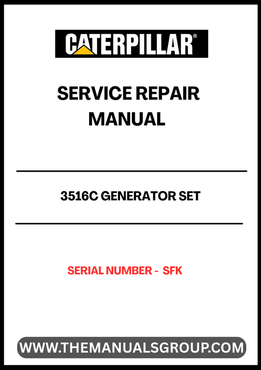The CAT 3516C Generator Set Service Repair Manual (S/N - SFK) is an essential resource for technicians and operators looking to maintain and repair their generator sets efficiently. This comprehensive manual provides detailed instructions, diagrams, and specifications tailored specifically for the CAT 3516C model, ensuring you have the right information at your fingertips.