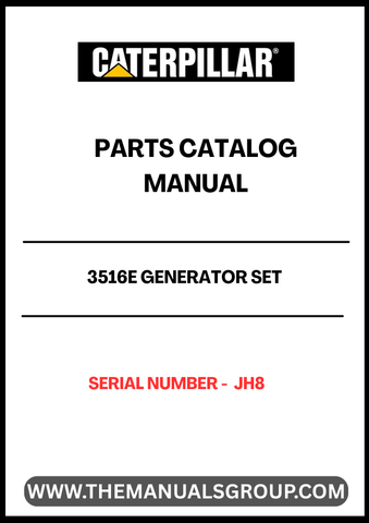 Discover the essential CAT 3516E Generator Set Parts Catalog Manual, specifically designed for serial number JH8. This comprehensive manual serves as a vital resource for technicians and operators, providing detailed information on parts, specifications, and maintenance procedures to ensure optimal performance of your generator set.