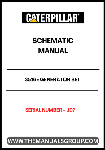 Discover the CAT 3516E Generator Set Schematic Manual, designed specifically for serial number JD7. This comprehensive manual provides essential insights into the generator's intricate systems, ensuring you have the knowledge needed for effective maintenance and troubleshooting.