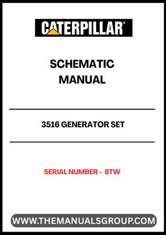 Discover the essential CAT 3516 Generator Set Schematic Manual, specifically designed for serial number 8TW. This comprehensive manual provides detailed schematics that are crucial for understanding the intricate workings of your generator set, ensuring optimal performance and maintenance.