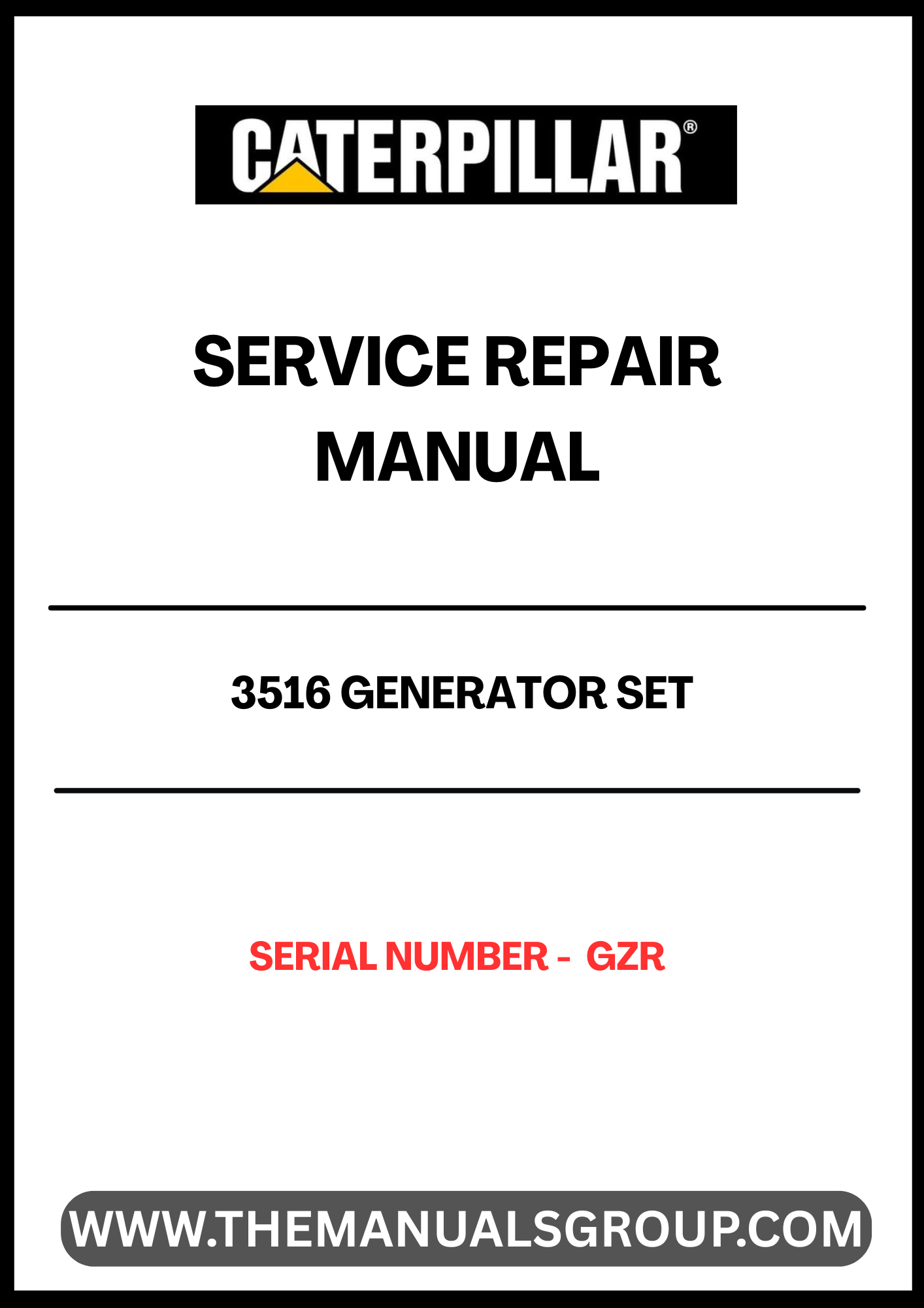 Discover the essential CAT 3516 Generator Set Service Repair Manual, specifically designed for serial number GZR. This comprehensive guide is your go-to resource for maintaining and troubleshooting your generator, ensuring optimal performance and longevity.