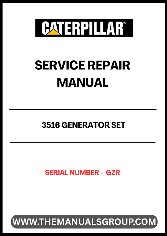 Discover the essential CAT 3516 Generator Set Service Repair Manual, specifically designed for serial number GZR. This comprehensive guide is your go-to resource for maintaining and troubleshooting your generator, ensuring optimal performance and longevity.