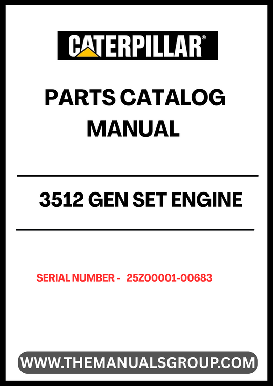 Discover the essential CAT 3516 Gen Set Engine Parts Catalog Manual, specifically designed for serial numbers 25Z00001-00683. This comprehensive manual is your go-to resource for identifying and sourcing the right parts for your engine, ensuring optimal performance and longevity.