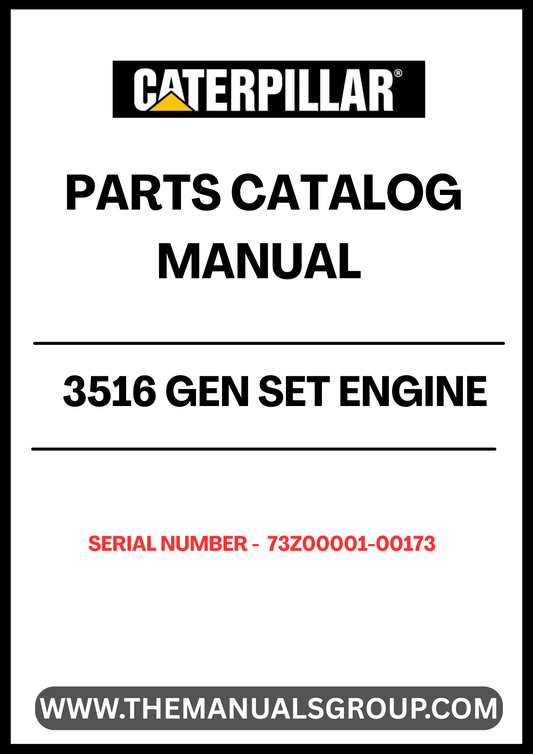  Enhance the performance and longevity of your CAT 3516 Gen Set with our comprehensive Engine Parts Catalog Manual, specifically designed for serial numbers 73Z00001-00173. This manual serves as an essential resource for identifying and sourcing the right parts, ensuring your engine operates at peak efficiency.
