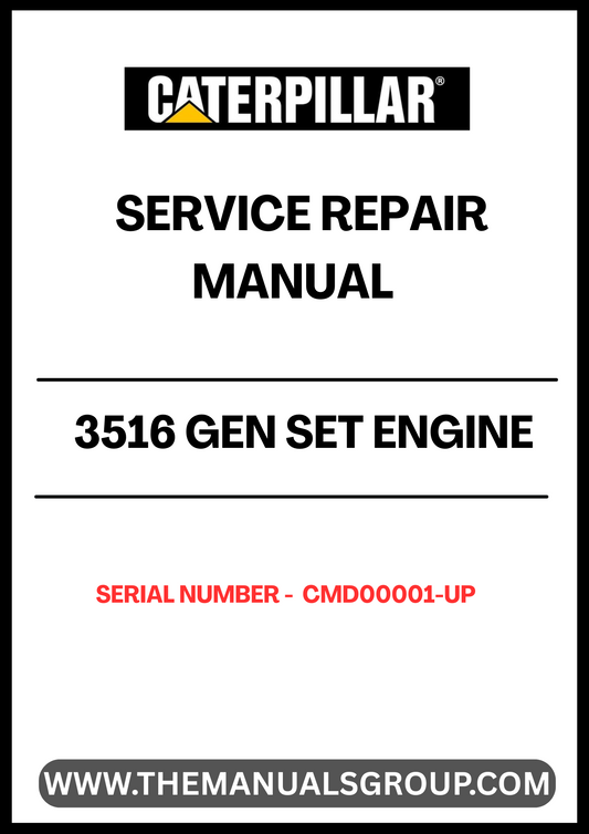 Unlock the full potential of your CAT 3516 Gen Set Engine with our comprehensive Service Repair Manual, specifically designed for serial numbers CMD00001 and up. This manual is an essential resource for technicians and operators, providing detailed insights into maintenance, troubleshooting, and repair procedures tailored to your engine model.