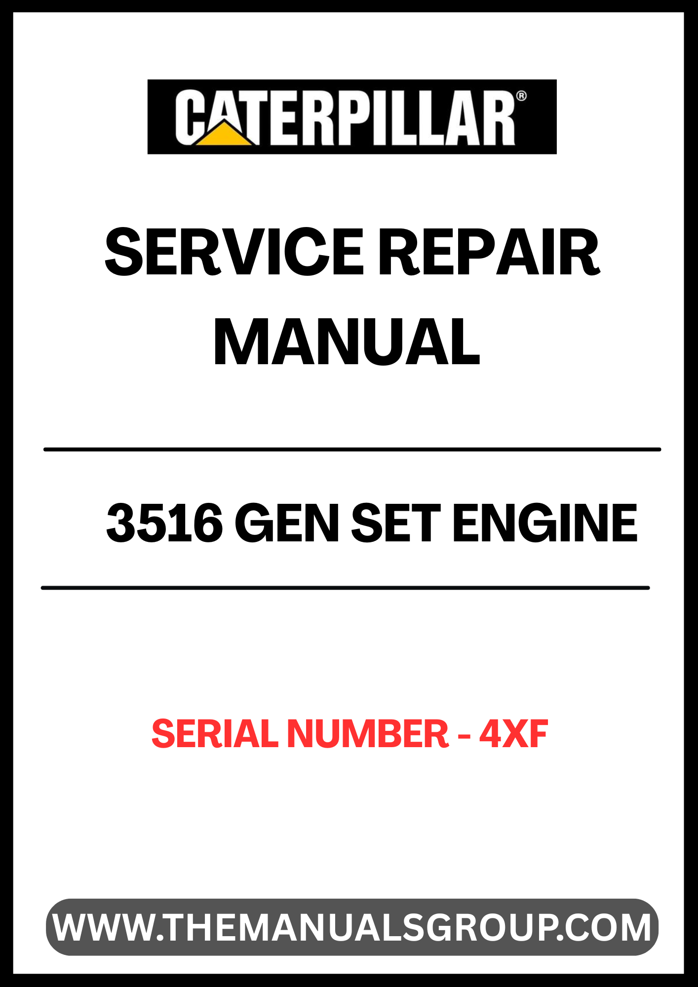 Discover the essential CAT 3516 Gen Set Engine Service Repair Manual, specifically designed for serial number 4XF. This comprehensive guide is your go-to resource for maintaining and repairing your engine, ensuring optimal performance and longevity.