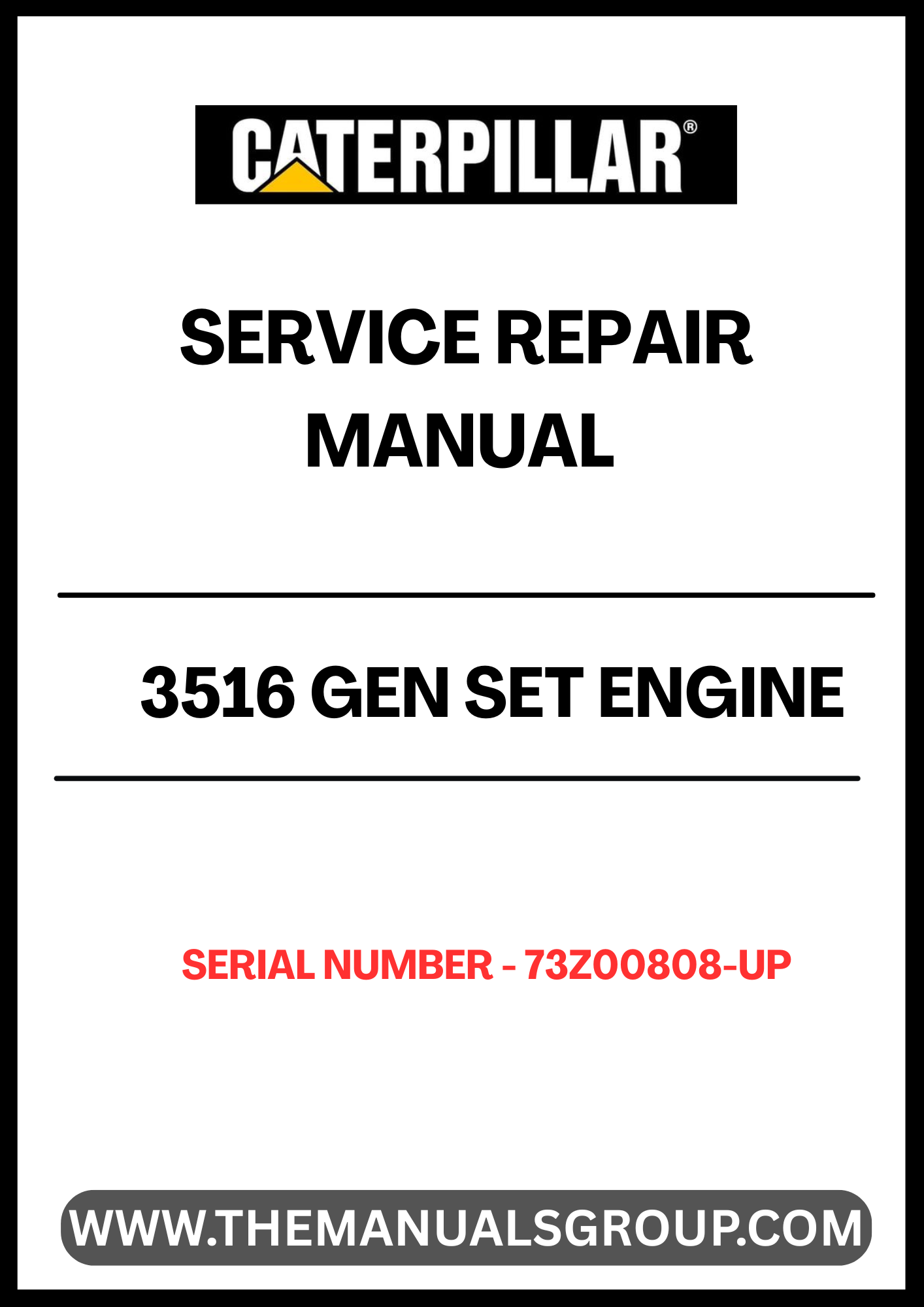  Enhance your maintenance capabilities with the CAT 3516 Gen Set Engine Service Repair Manual, specifically designed for serial numbers 73Z00808 and up. This comprehensive guide provides detailed instructions and insights to ensure your engine operates at peak performance, minimizing downtime and maximizing efficiency.